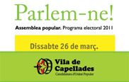 Vila de Capellades-Candidatura d’Unitat Popular celebra la primera Assemblea Popular